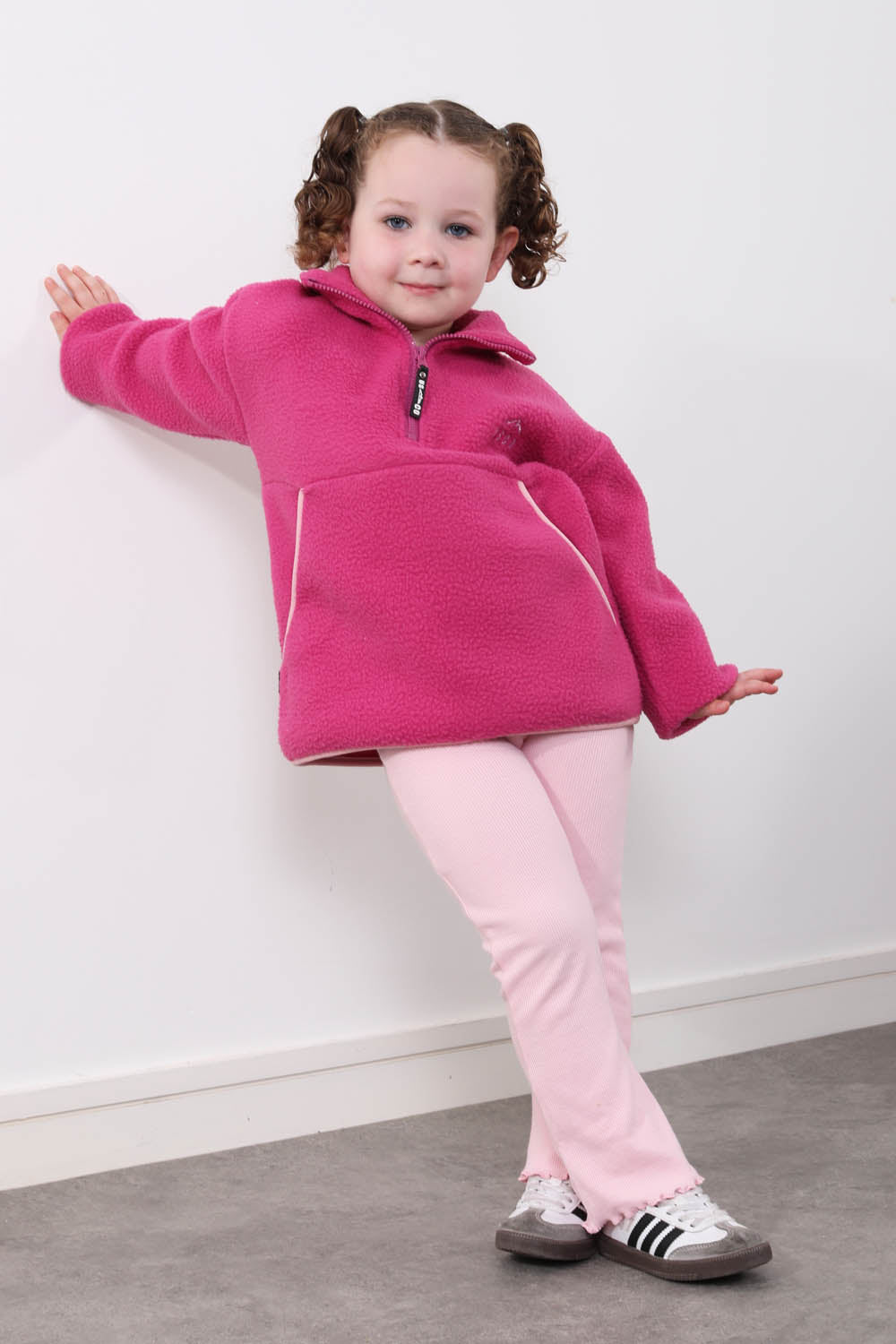 The Farrah Kid's Fleece in Fuschia