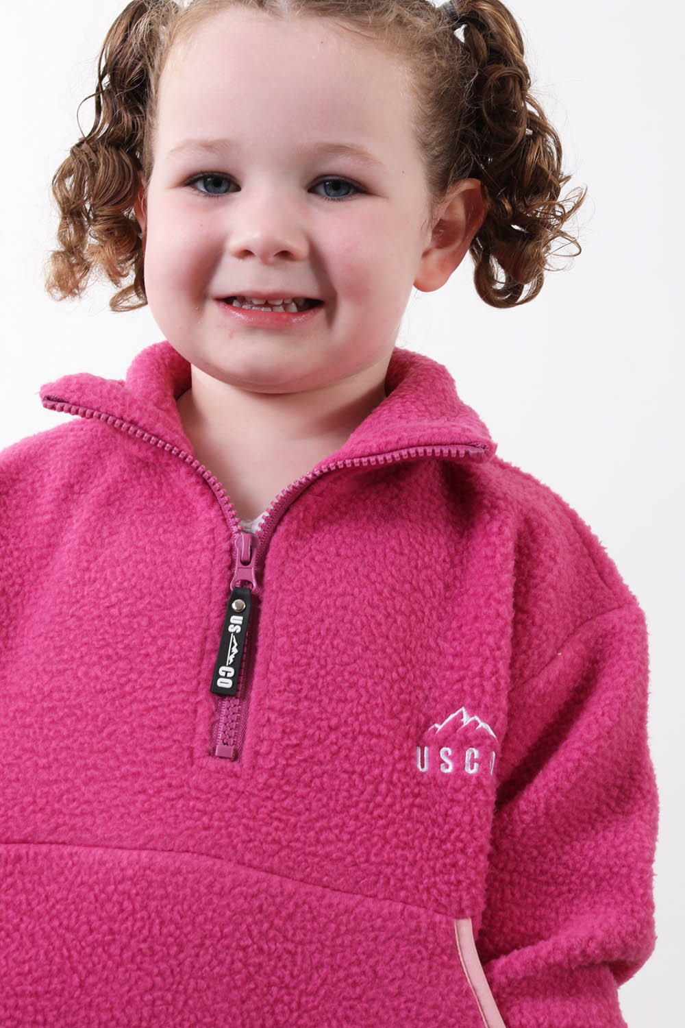The Farrah Kid's Fleece in Fuschia