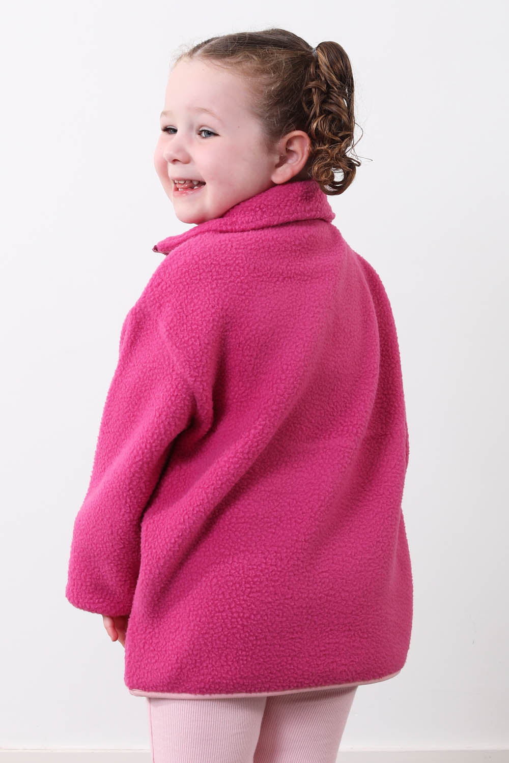 The Farrah Kid's Fleece in Fuschia