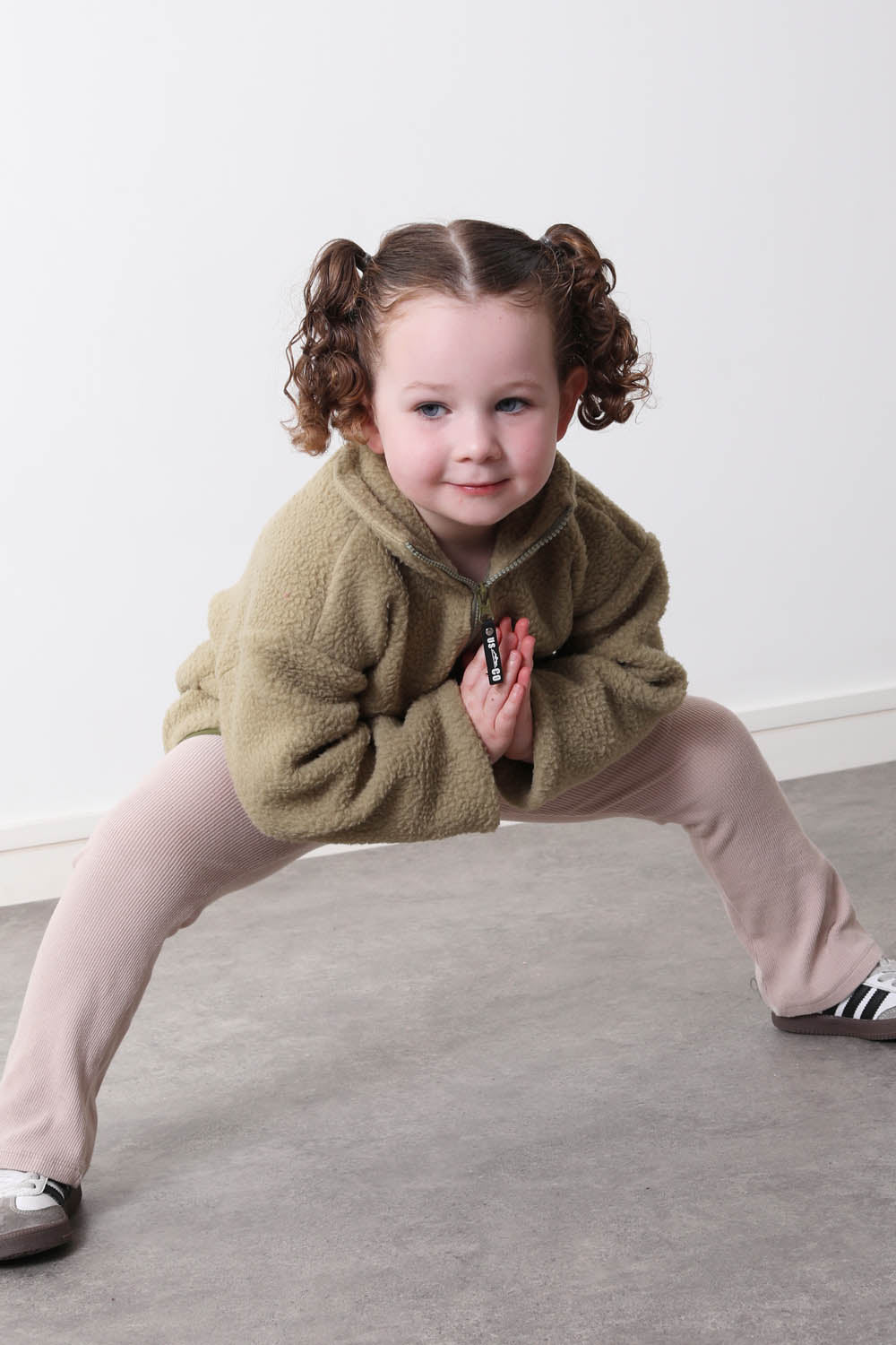 The Farrah Kid's Fleece in Khaki
