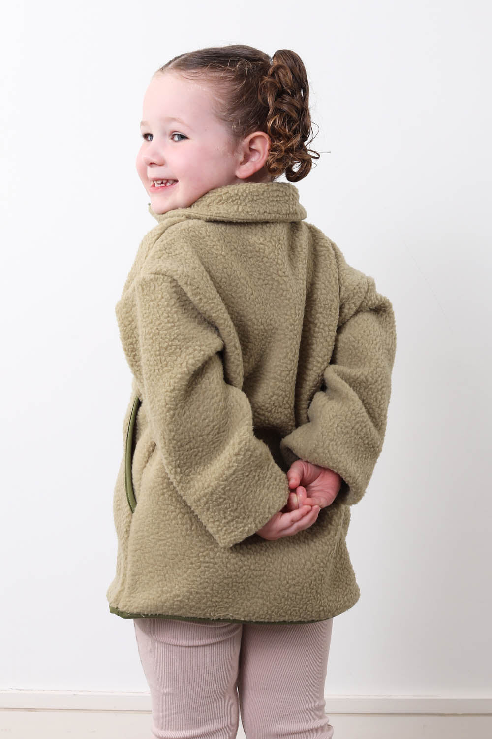The Farrah Kid's Fleece in Khaki