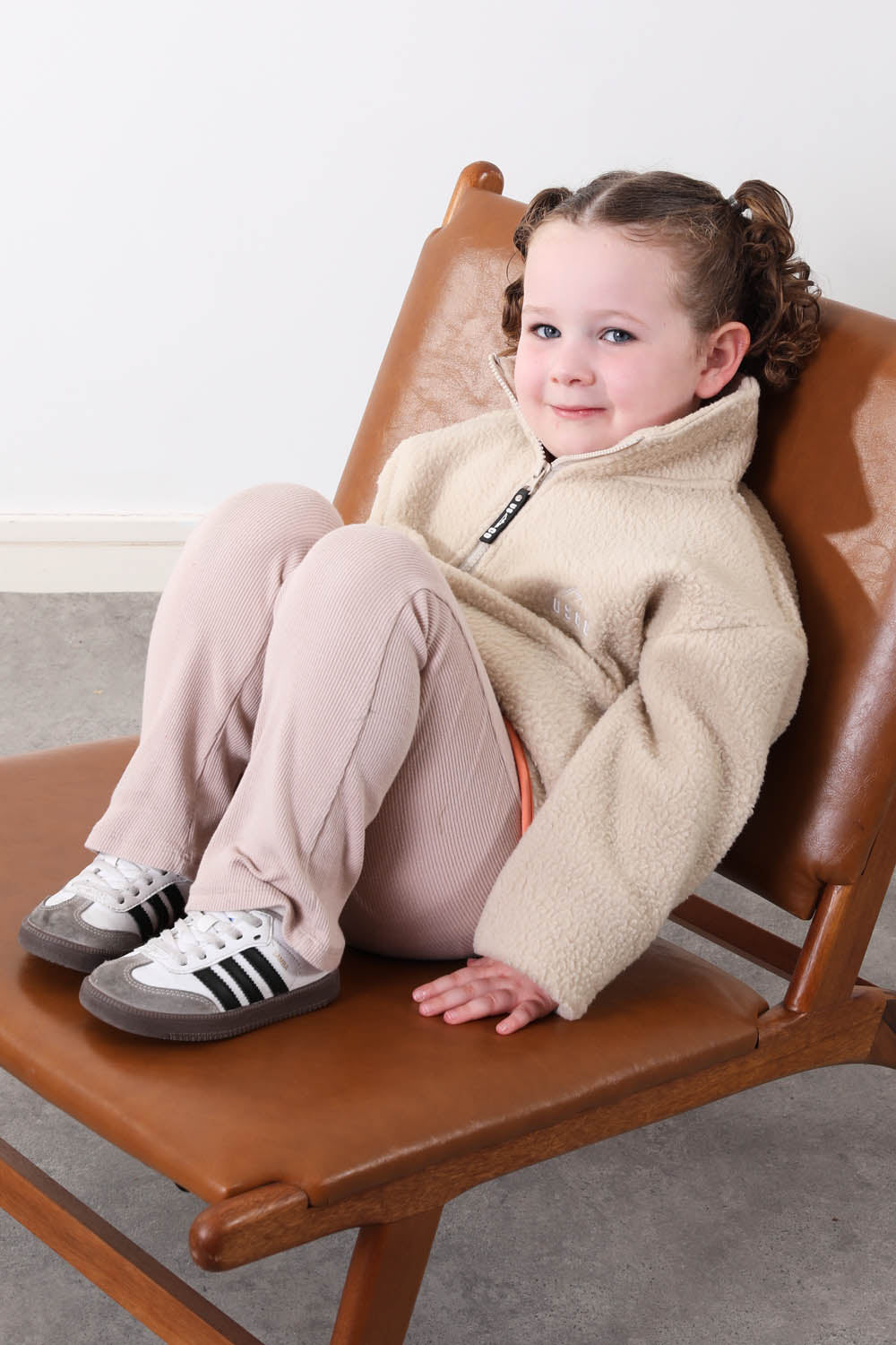 The Farrah Kid's Fleece in Stone