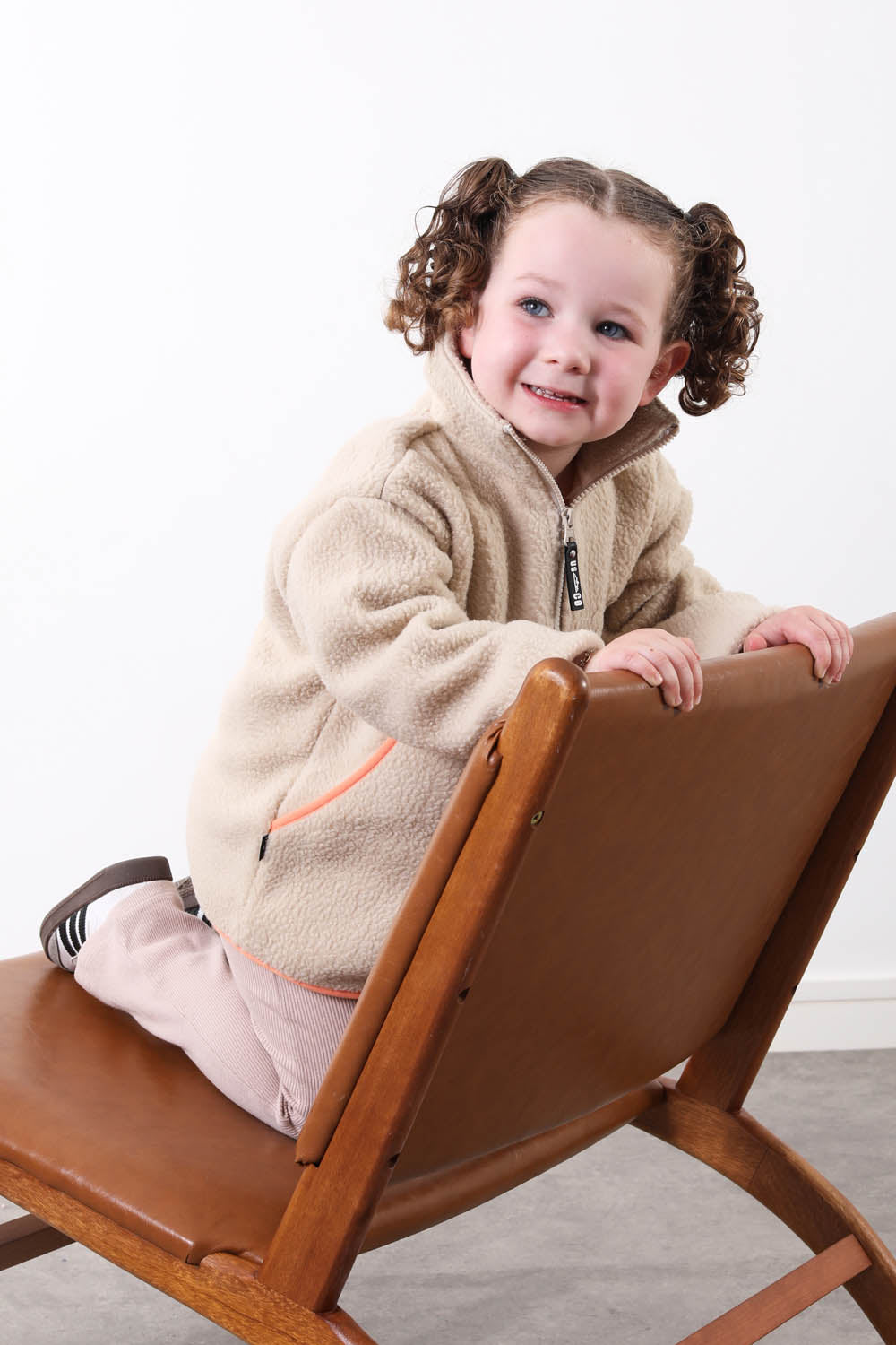 The Farrah Kid's Fleece in Stone
