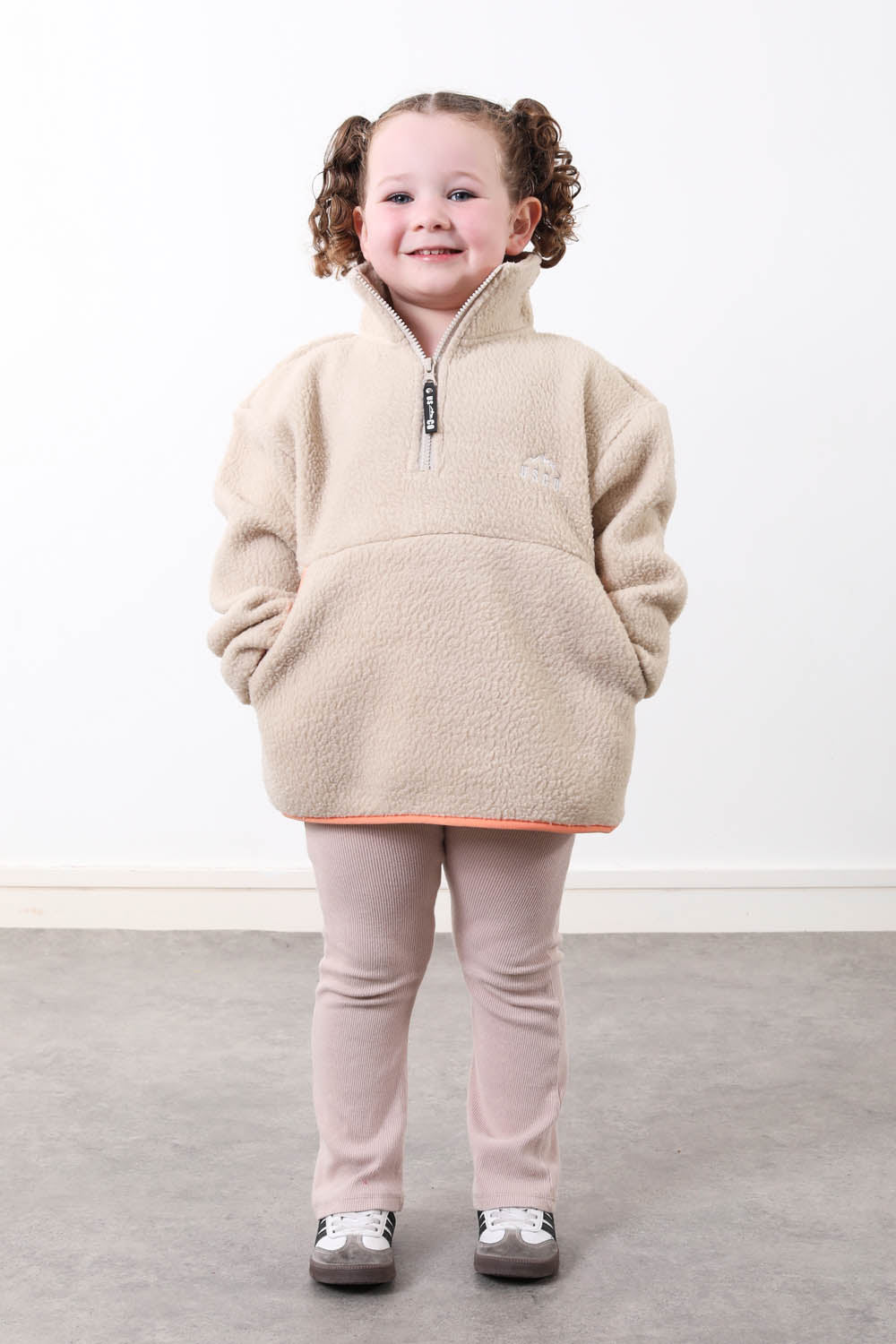 The Farrah Kid's Fleece in Stone