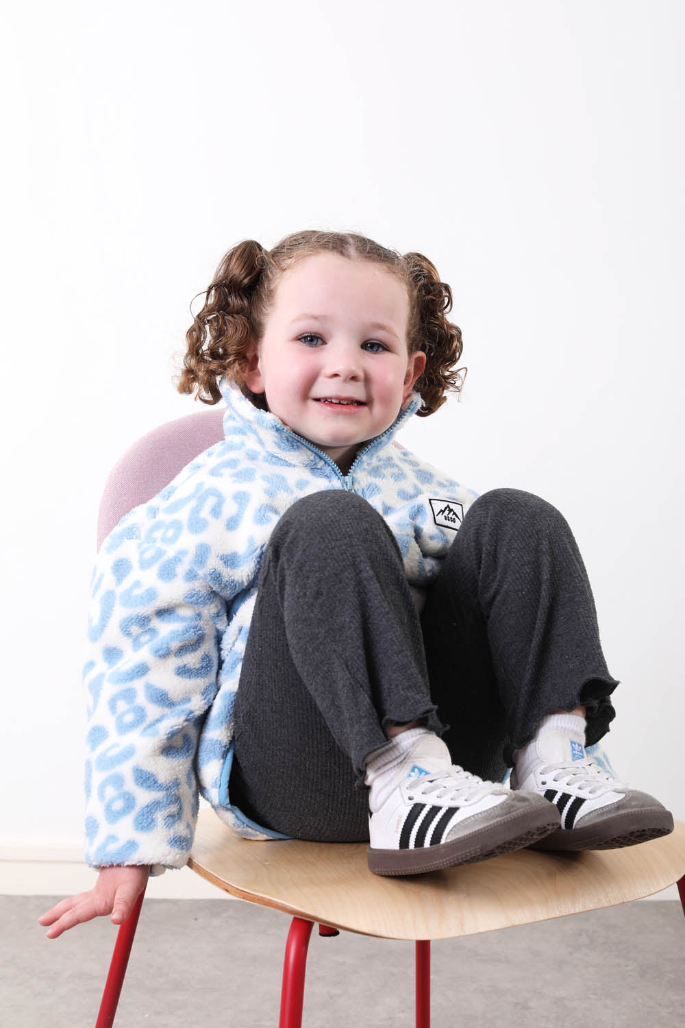 The Snuggle Kid's Fleece in Blue Leopard