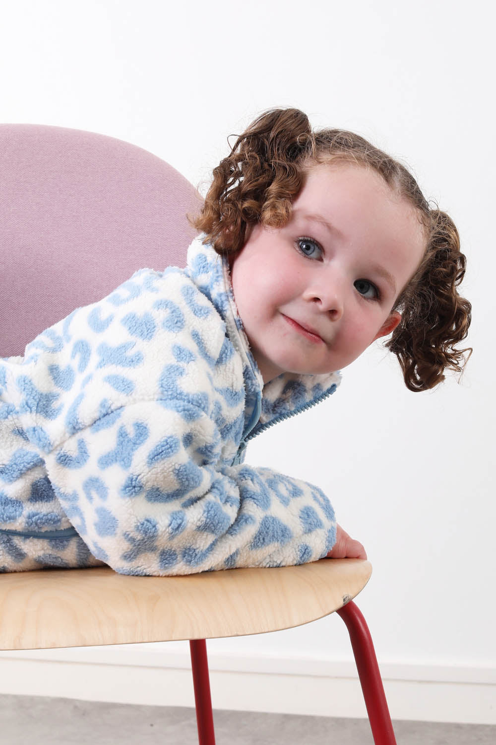 The Snuggle Kid's Fleece in Blue Leopard