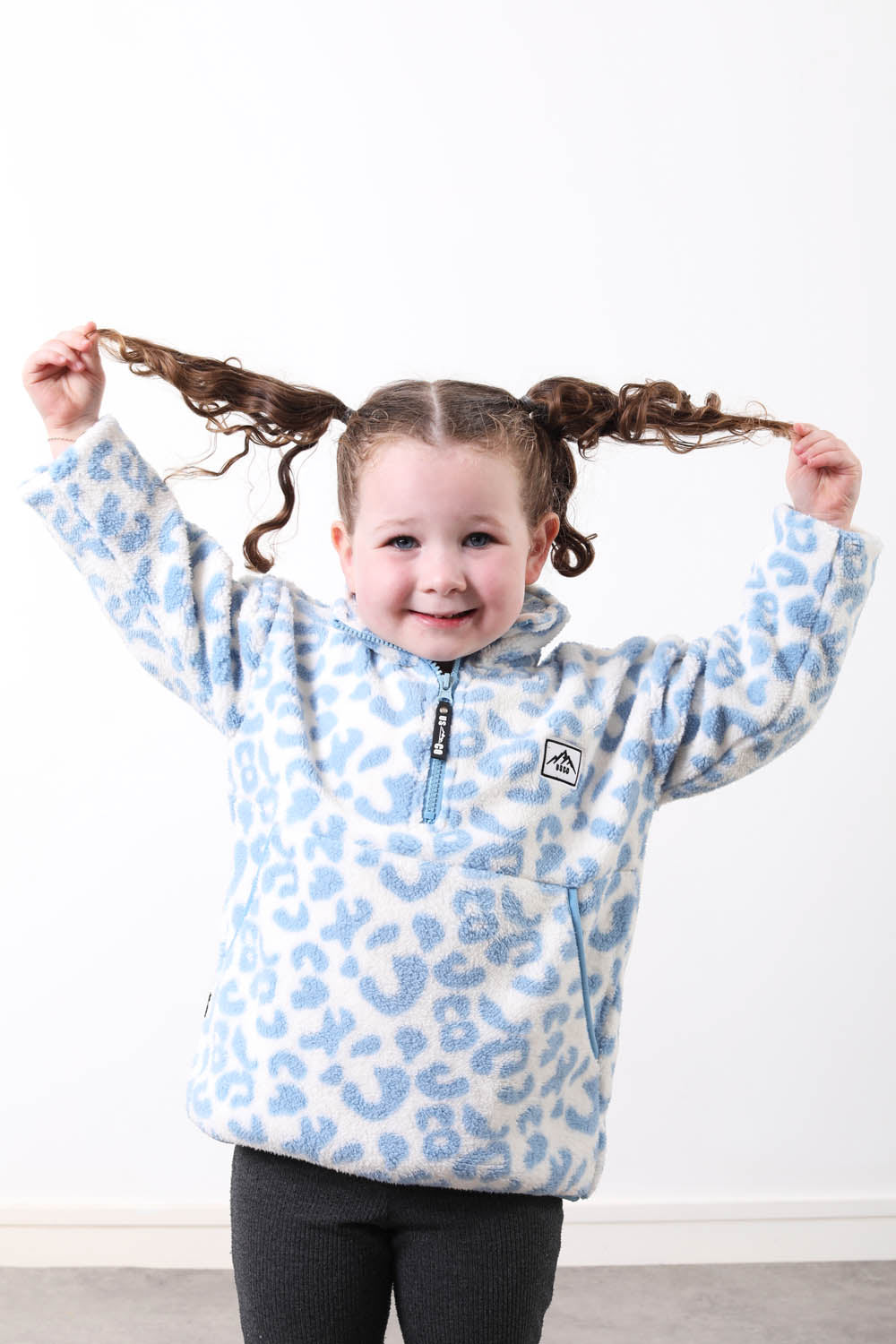 The Snuggle Kid's Fleece in Blue Leopard