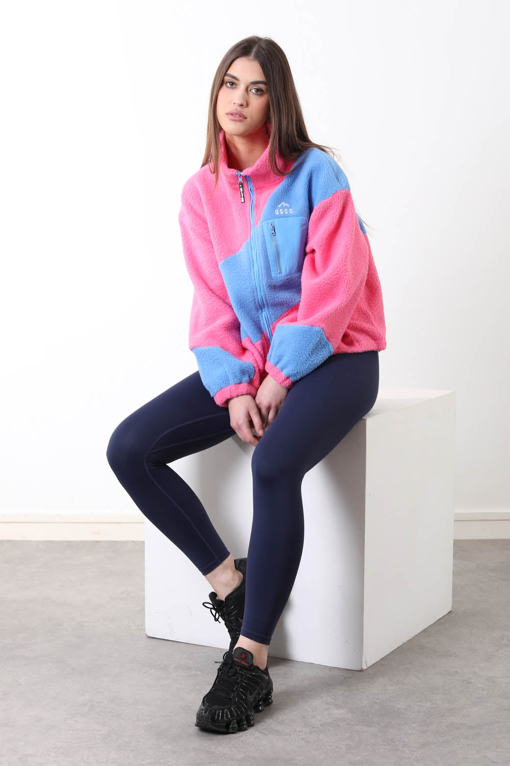 The Vortex Fleece in Blue & Pink