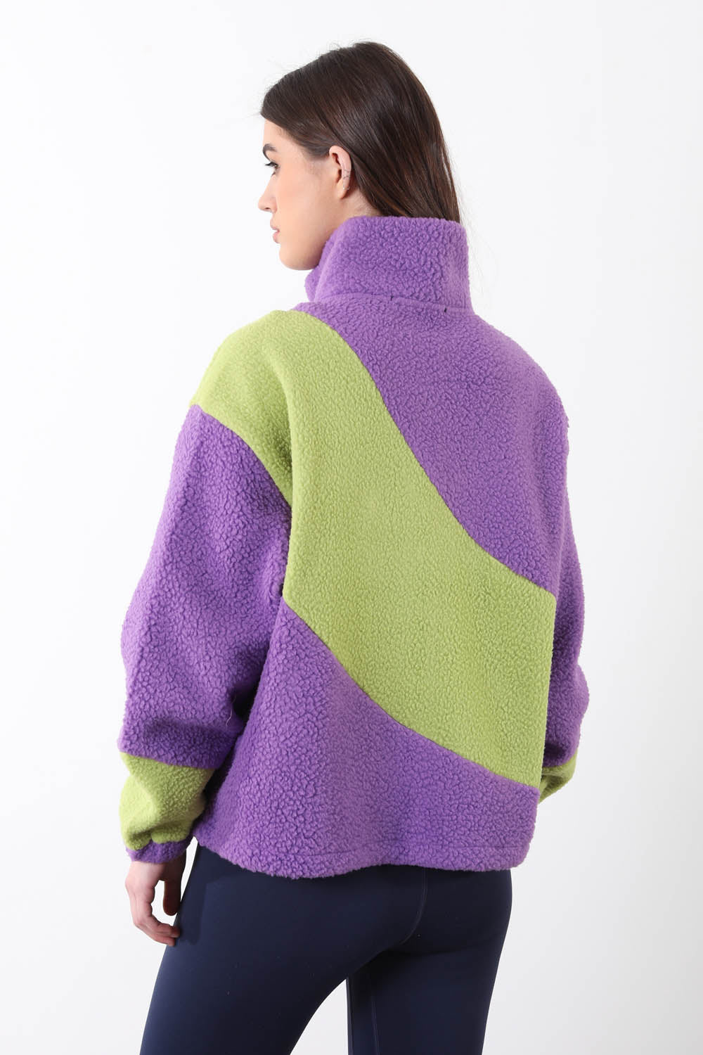 The Vortex Fleece in Green & Purple