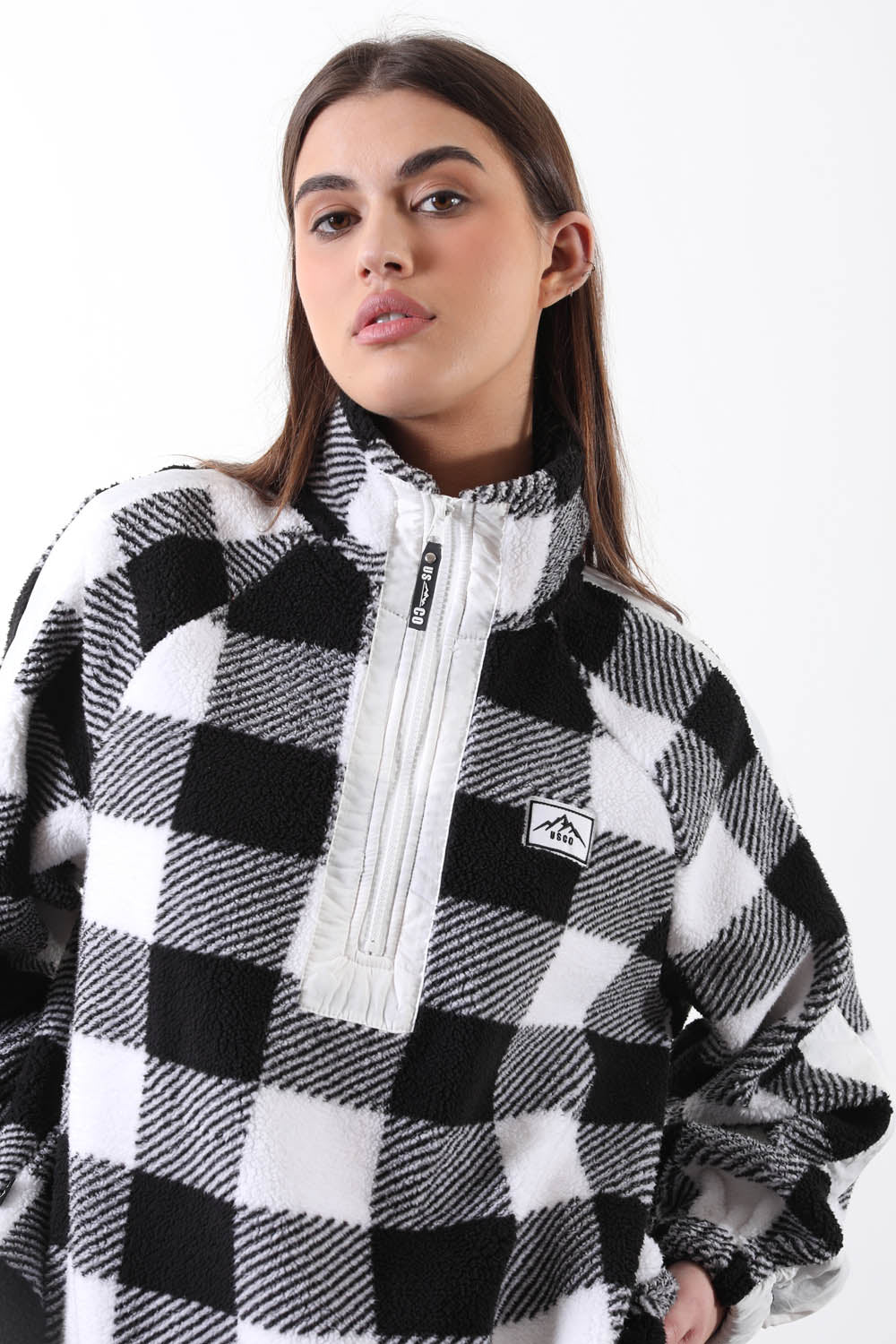 Horizon Fleece in Black Check