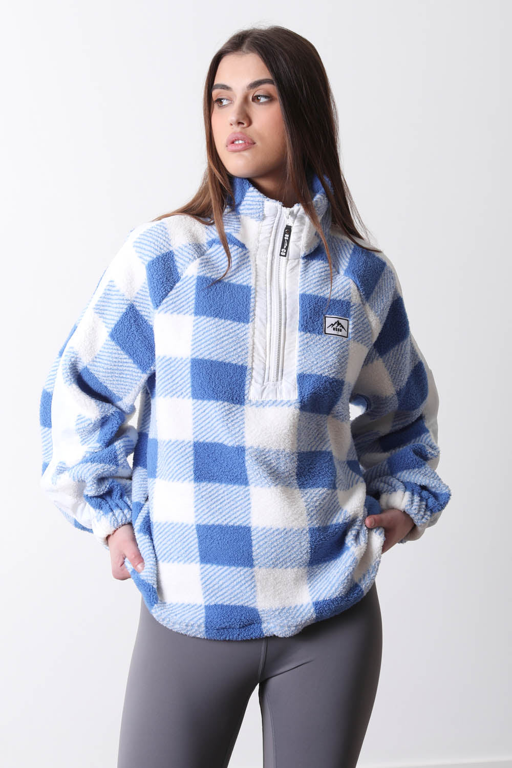 Horizon Fleece in Blue Check