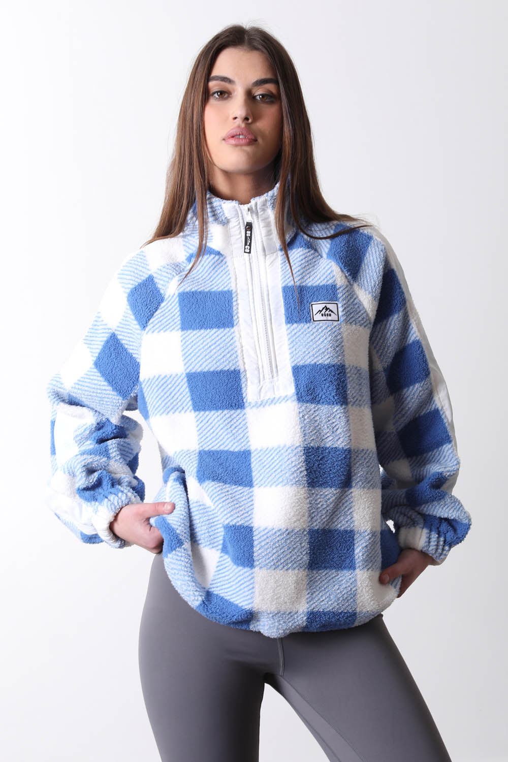 Horizon Fleece in Blue Check