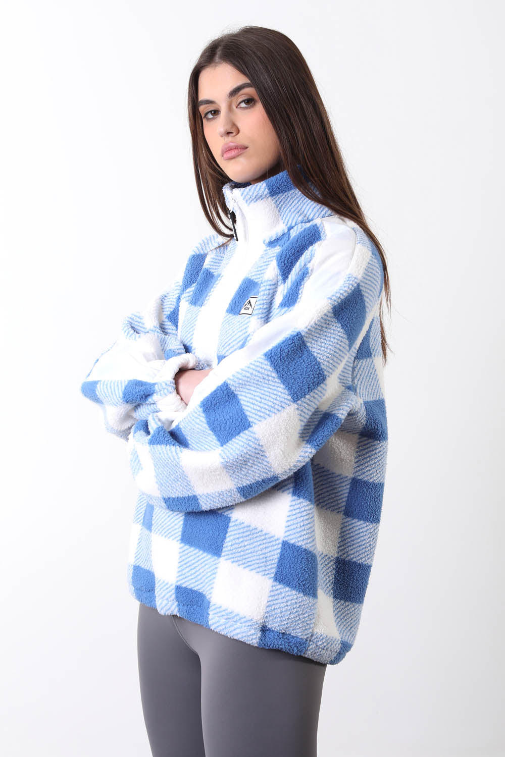 Horizon Fleece in Blue Check