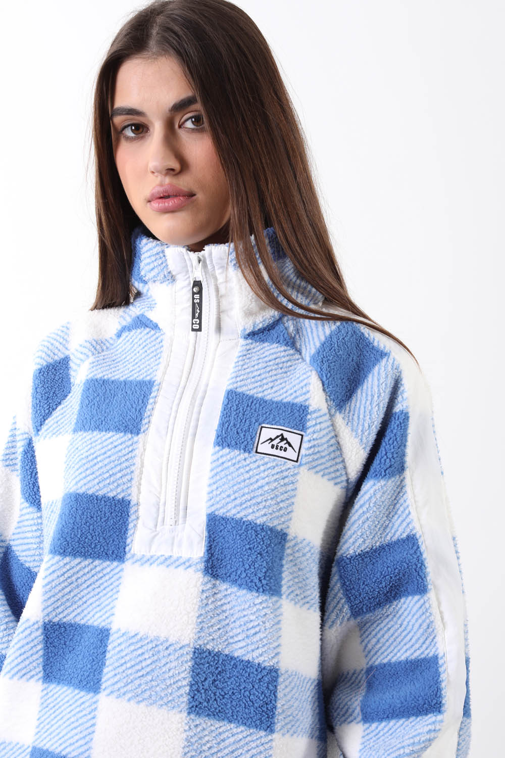 Horizon Fleece in Blue Check