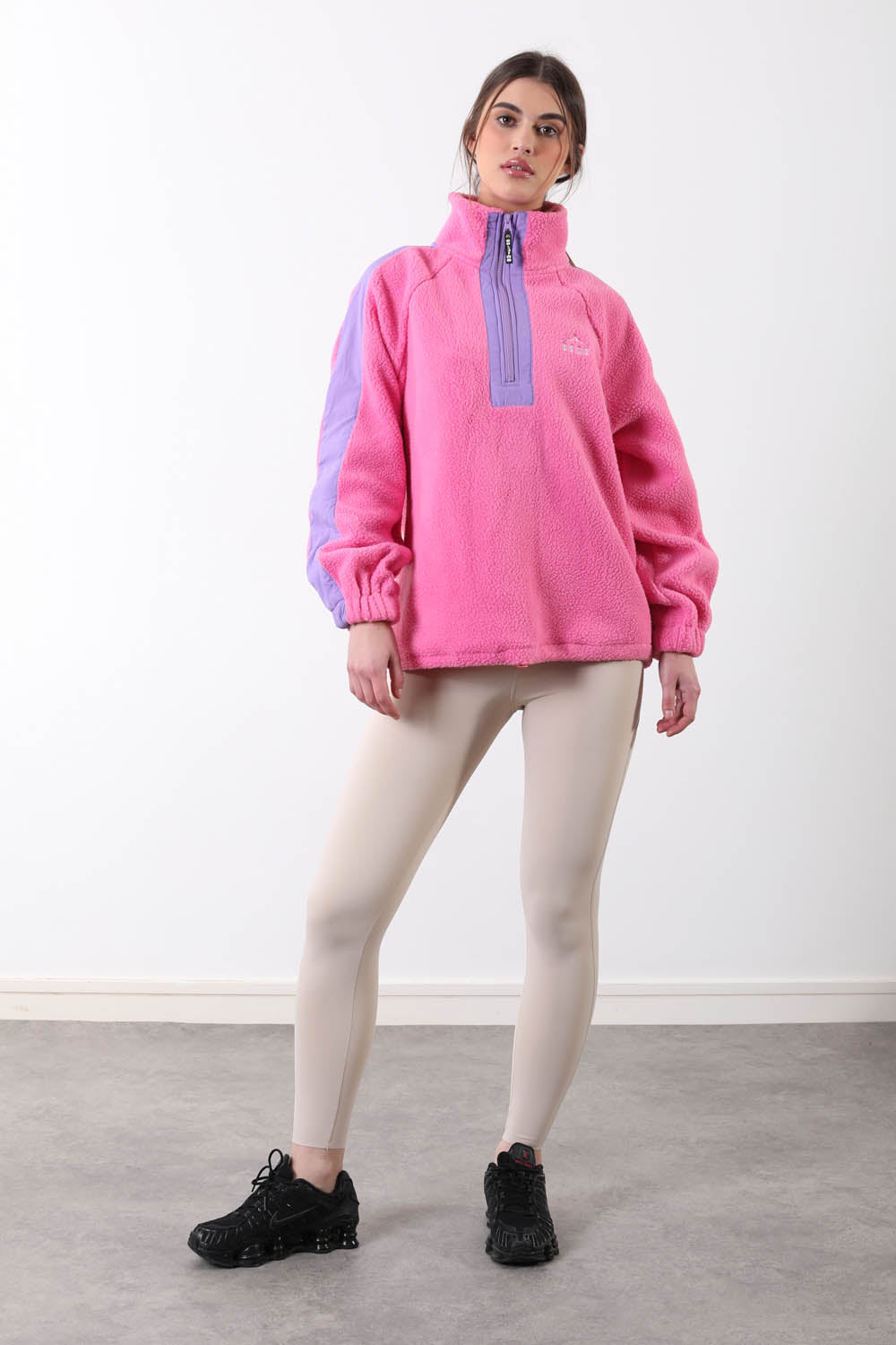 Horizon Fleece in Pink/Purple Contrast