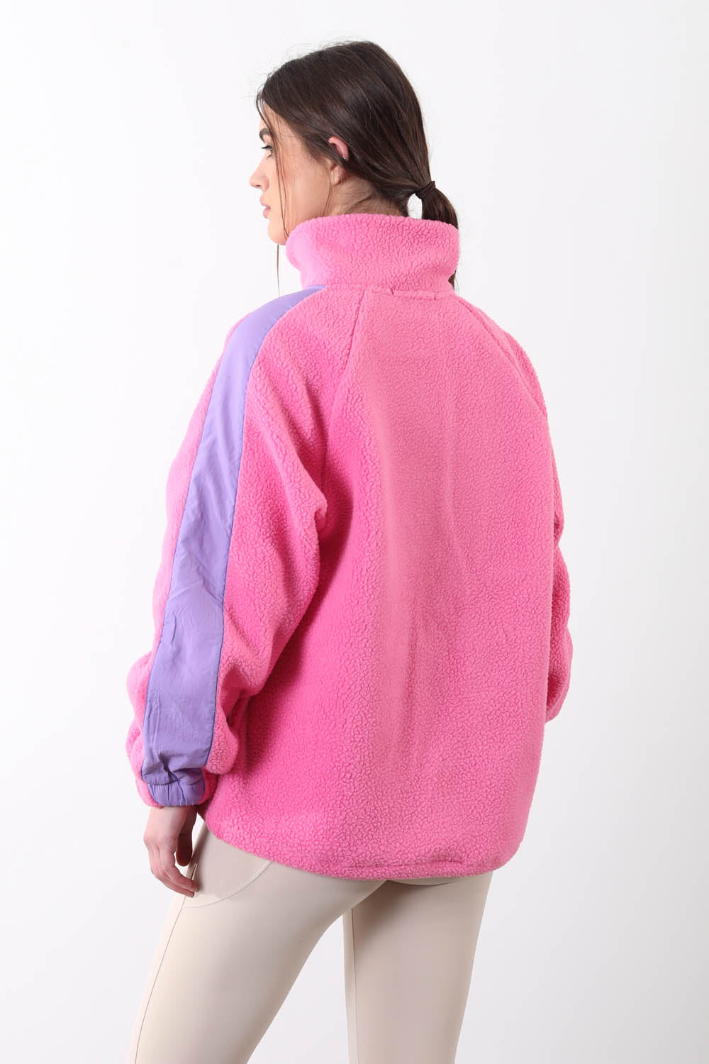 Horizon Fleece in Pink/Purple Contrast