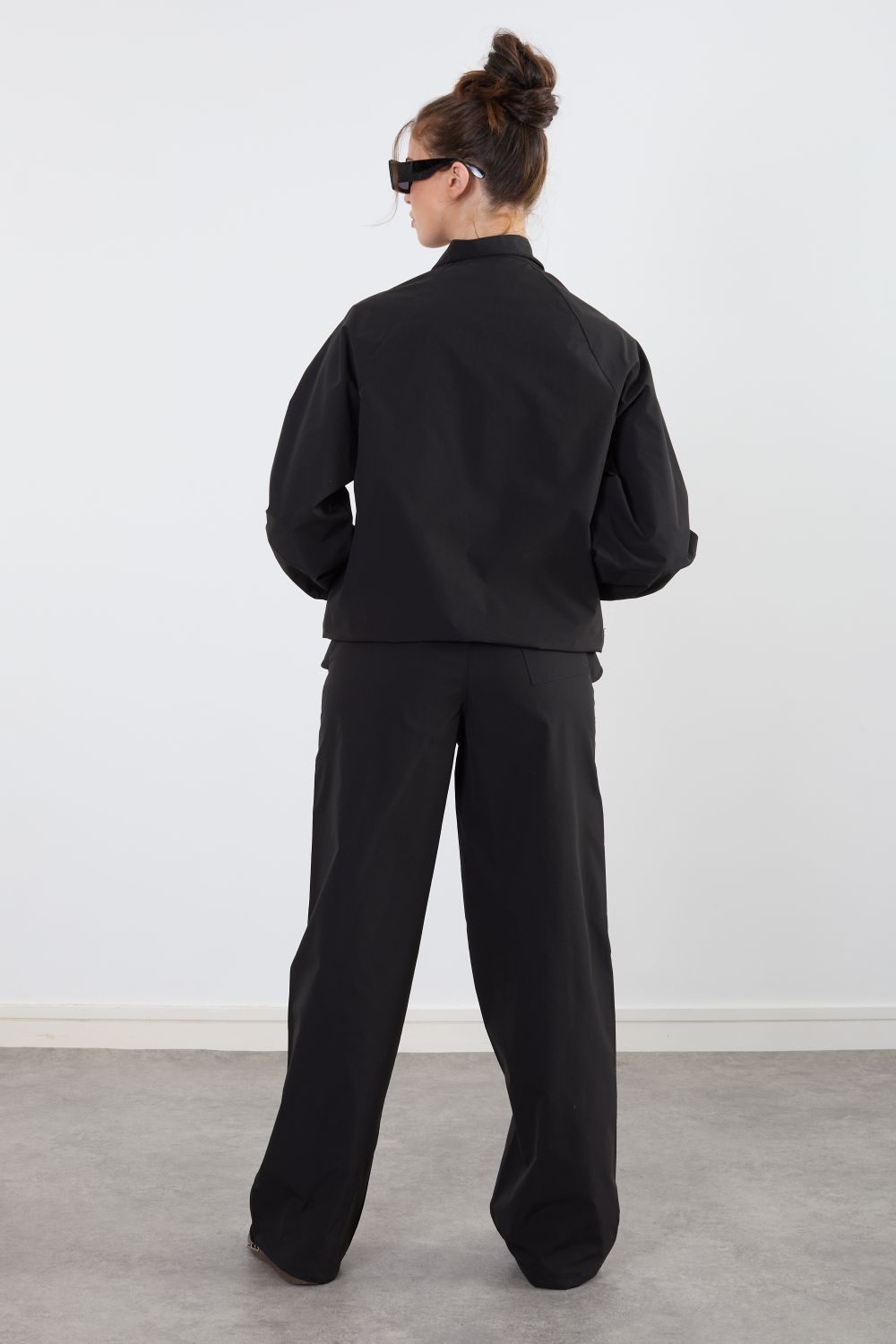 The Grid Tracksuit Half Zip In Black