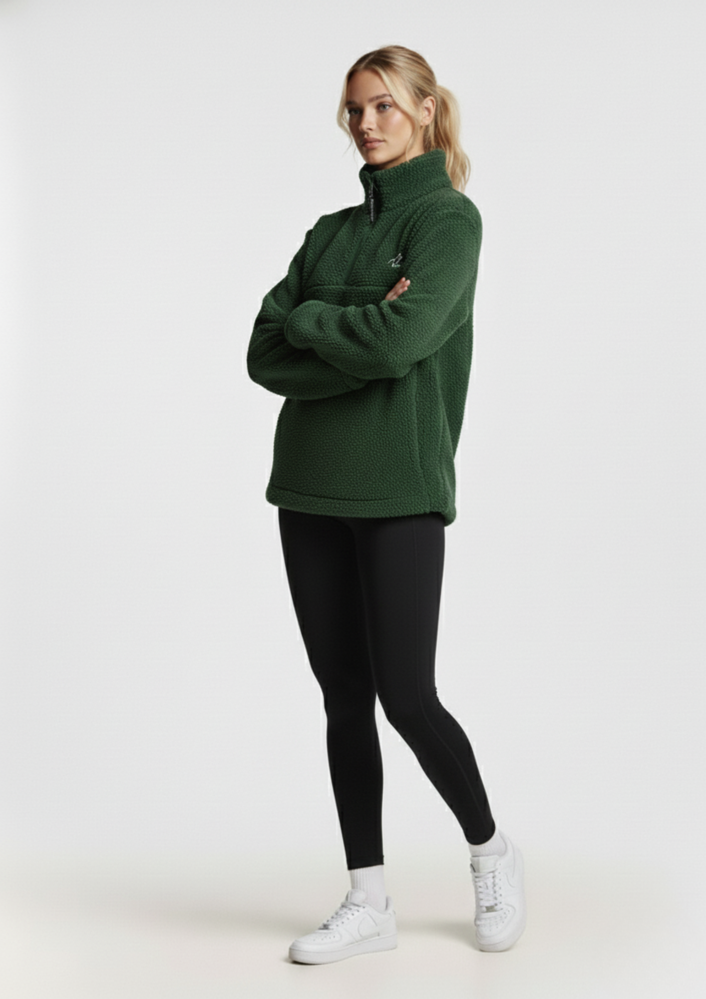 The Peak Fleece In Forest Green