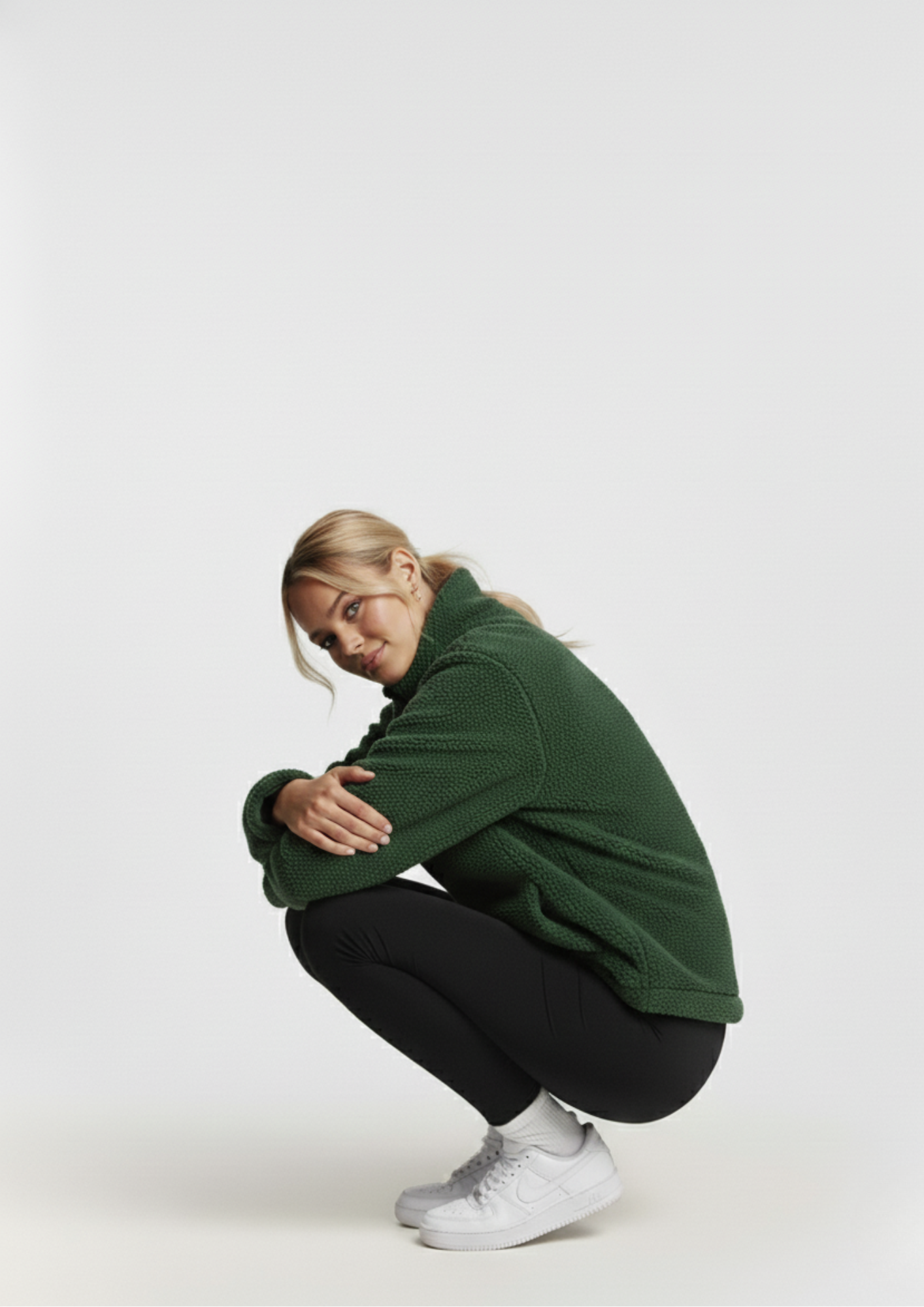The Peak Fleece In Forest Green