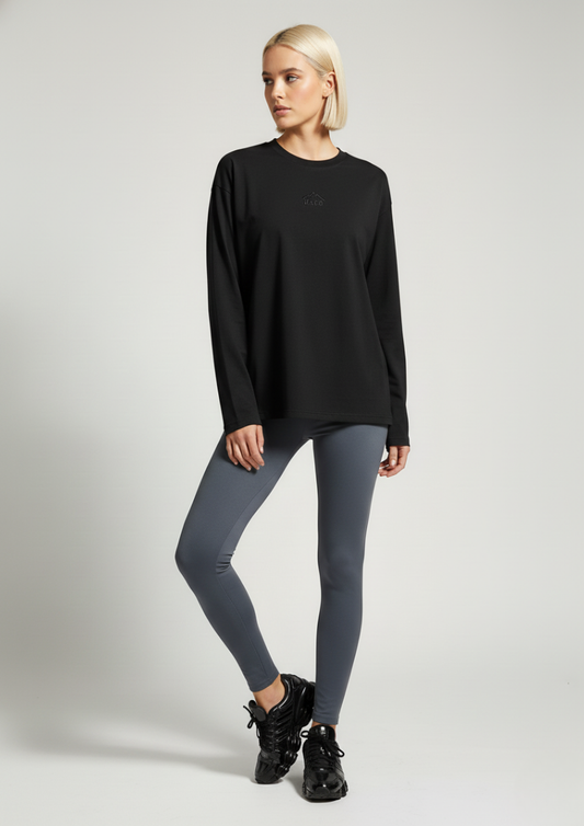 Encore Long Sleeve Tee in Black