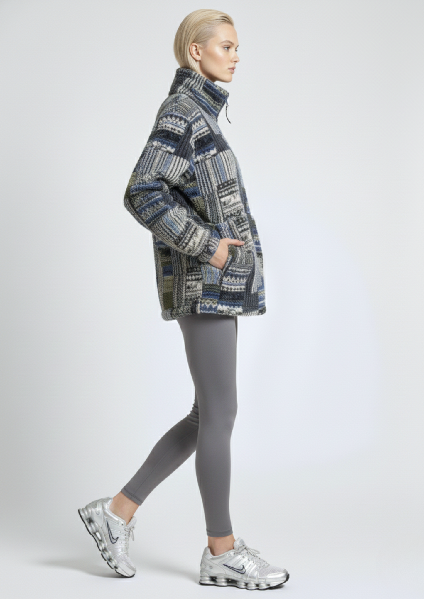 The Trek fleece in Blue Basket