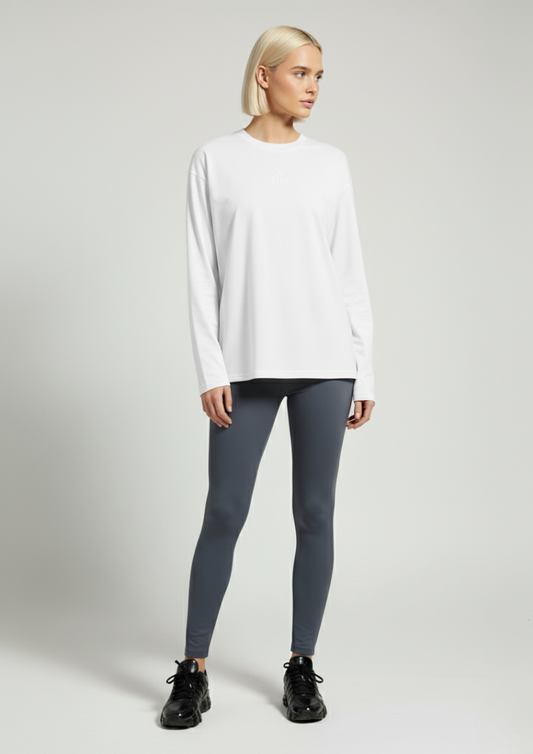 Encore Long Sleeve Tee in White
