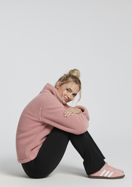 The Peak Fleece In Baby Pink