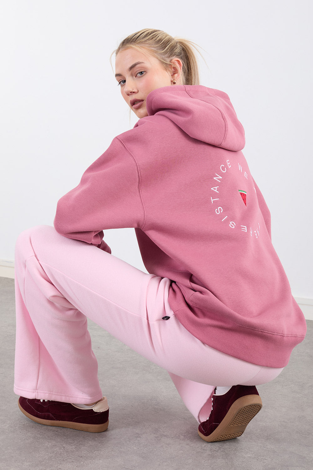 The Resistance Hoodie in pink