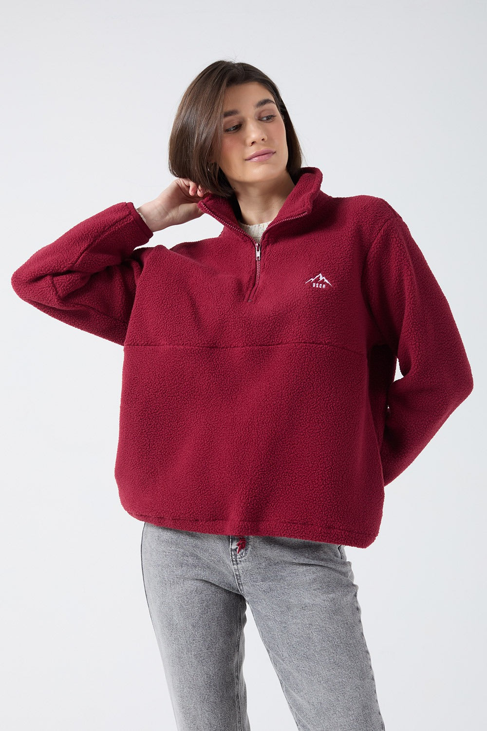 Molly fleece in Wine