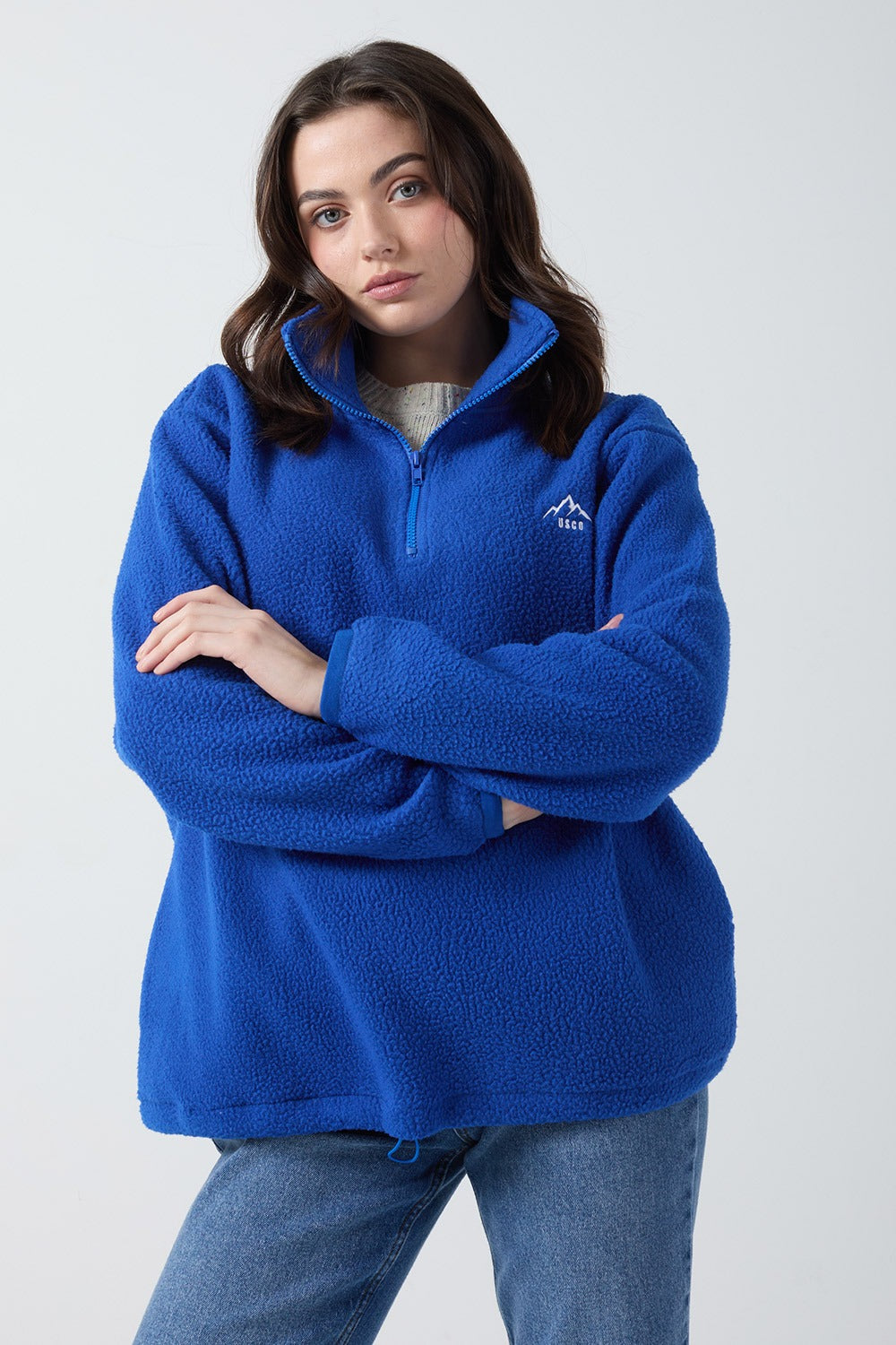 Molly Fleece In Cobalt