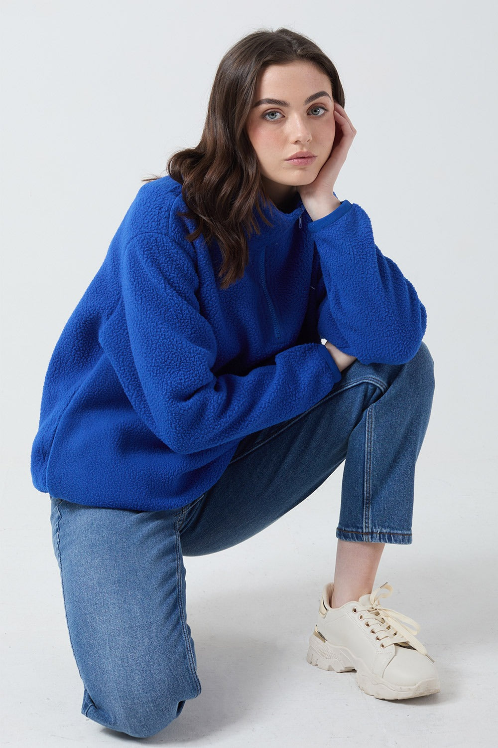 Molly Fleece In Cobalt