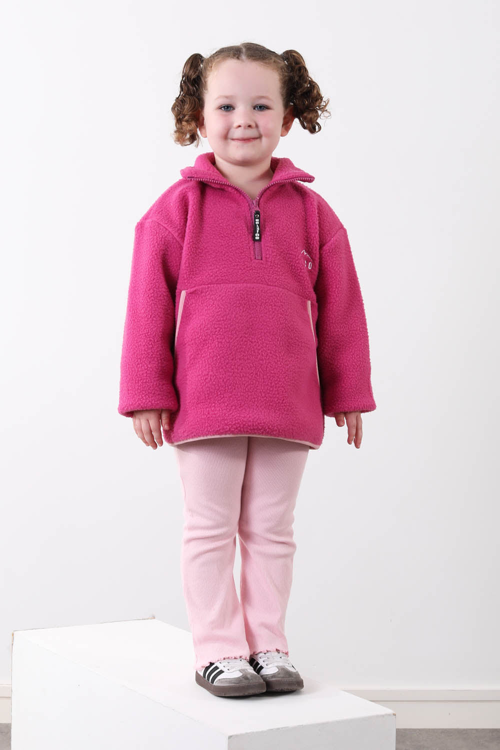 The Farrah Kid's Fleece in Fuschia
