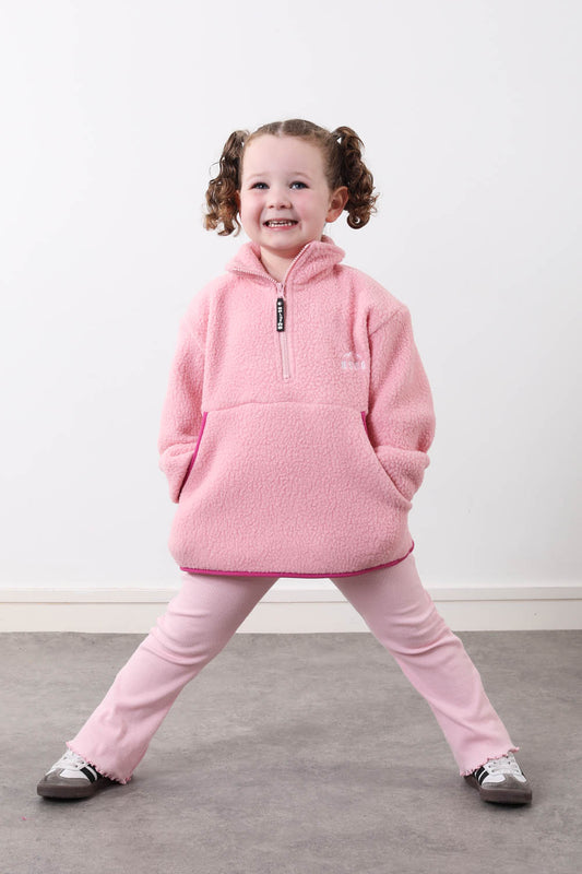 The Farrah Kid's Fleece in Baby Pink
