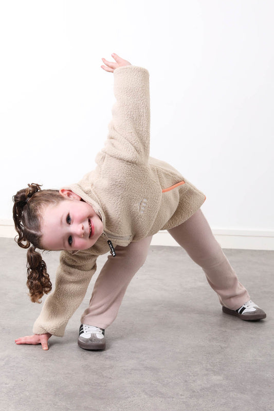 The Farrah Kid's Fleece in Stone