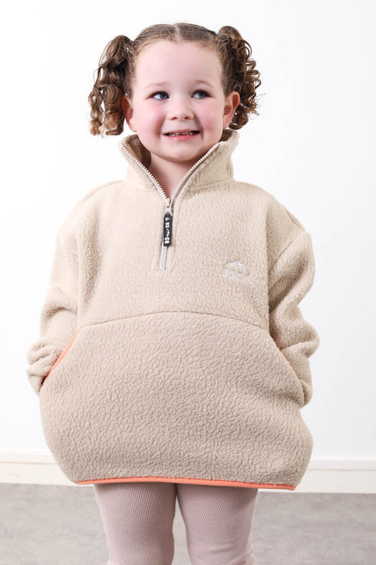 The Farrah Kid's Fleece in Stone