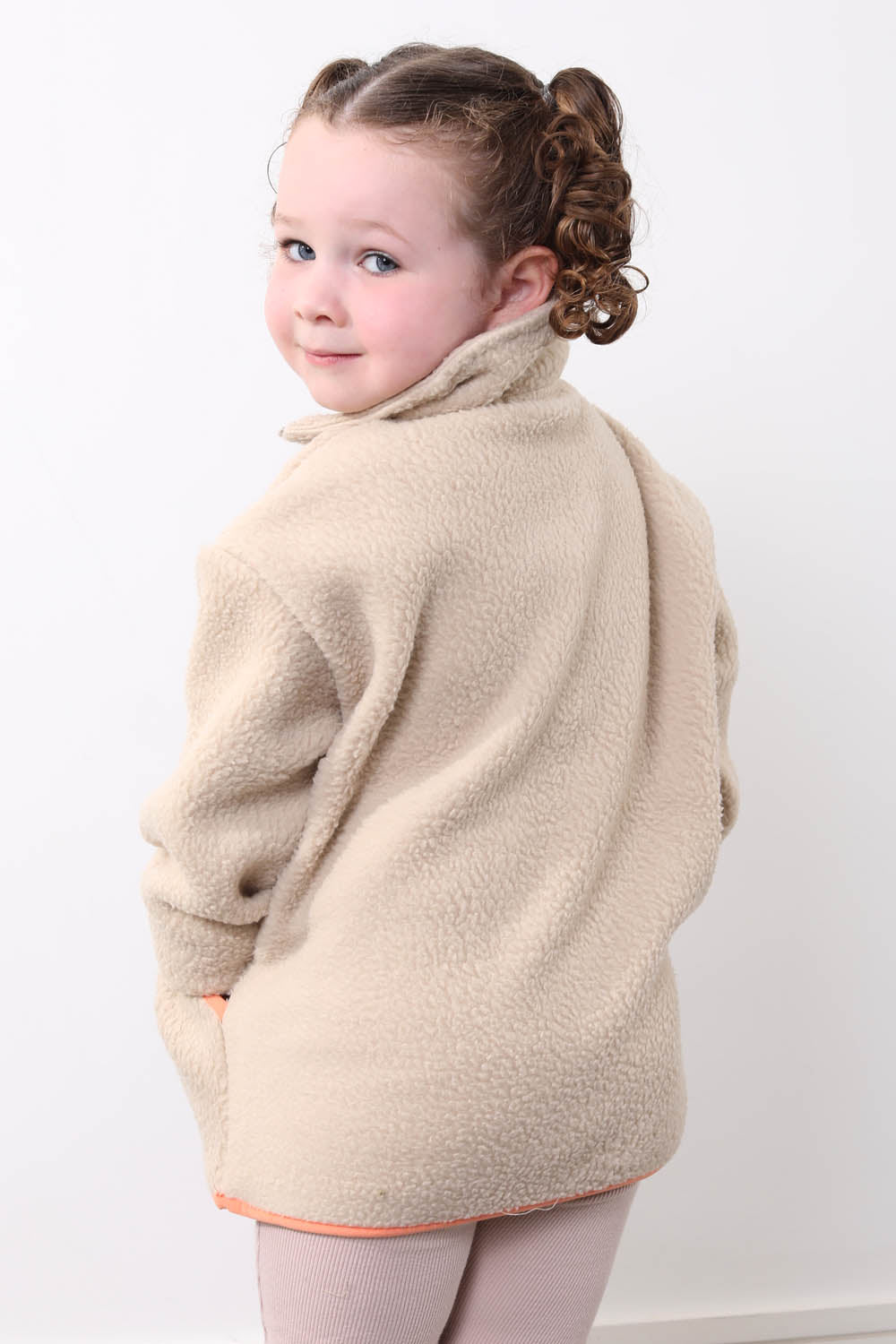 The Farrah Kid's Fleece in Stone