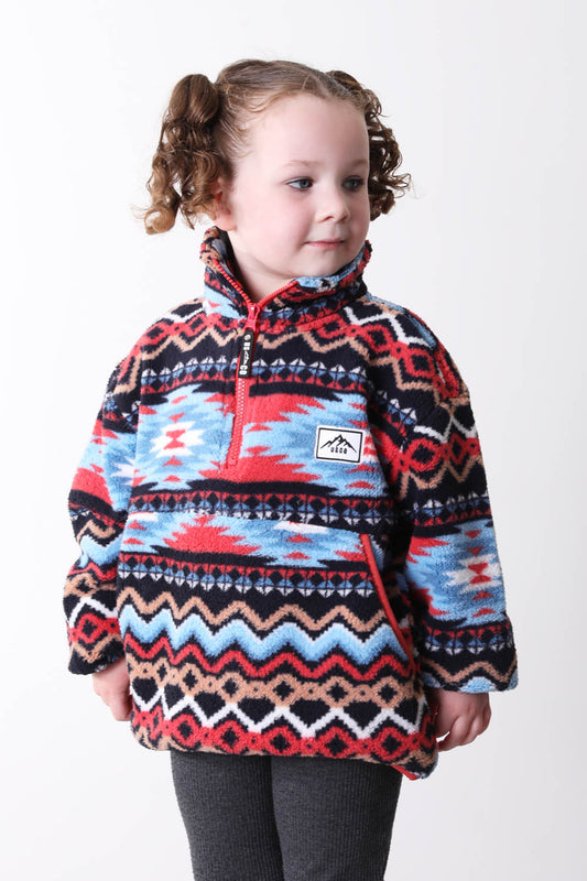 The Snuggle Kid's Fleece in Blue Aztec