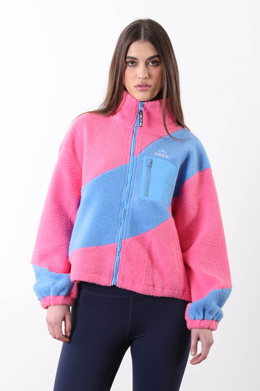 The Vortex Fleece in Blue & Pink
