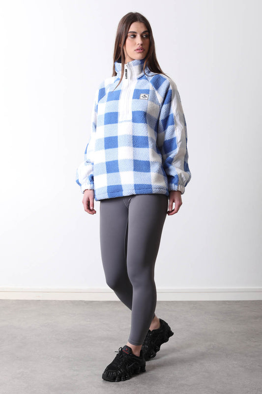 Horizon Fleece in Blue Check