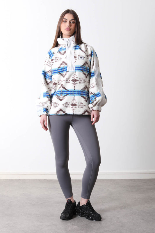 Horizon Fleece in Blue Aztec