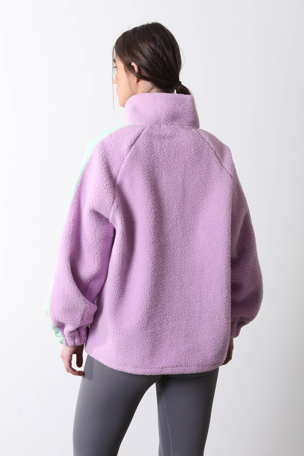 Horizon Fleece in Purple/Green Contrast