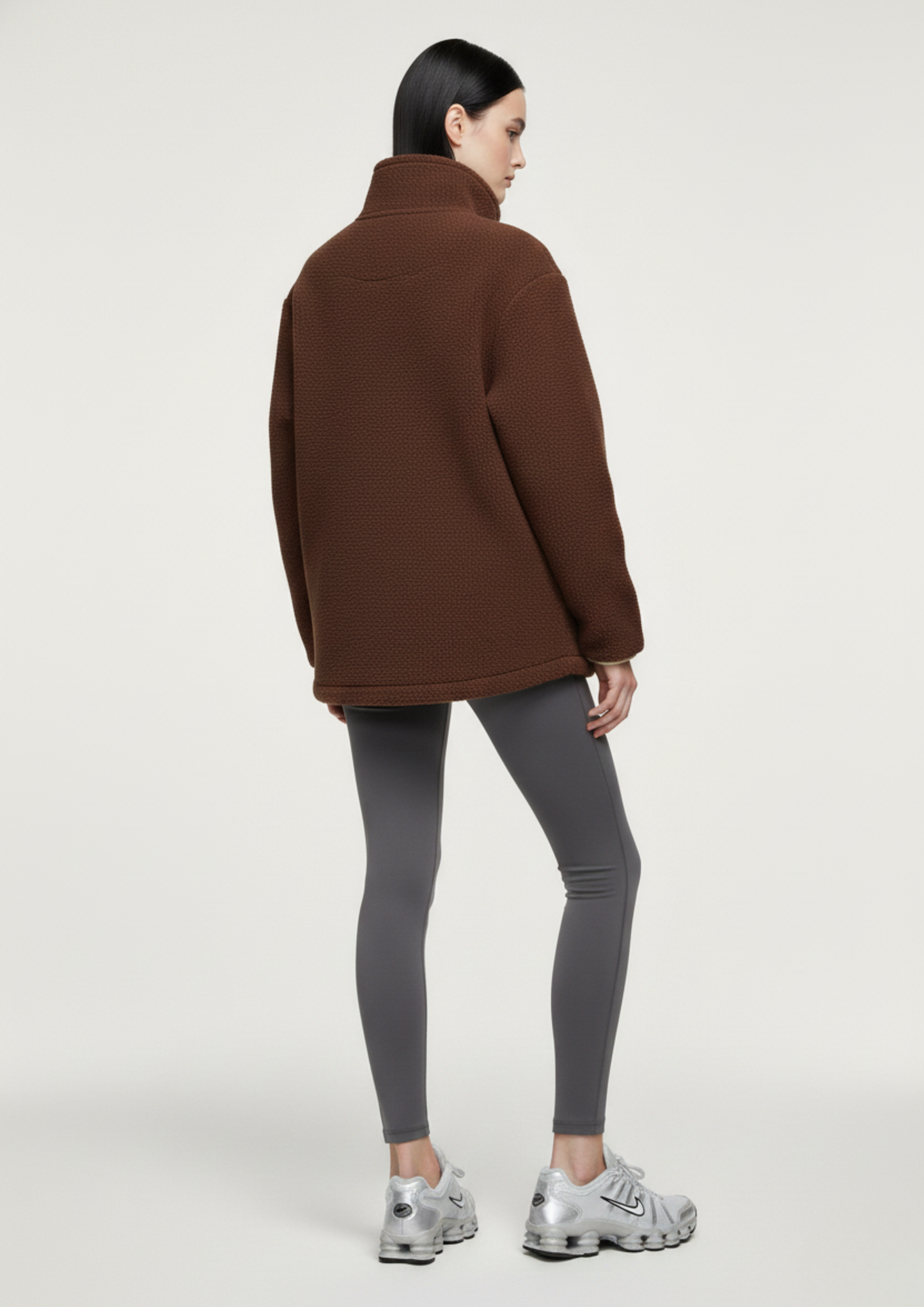 The Nexus Fleece in Brown Contrast