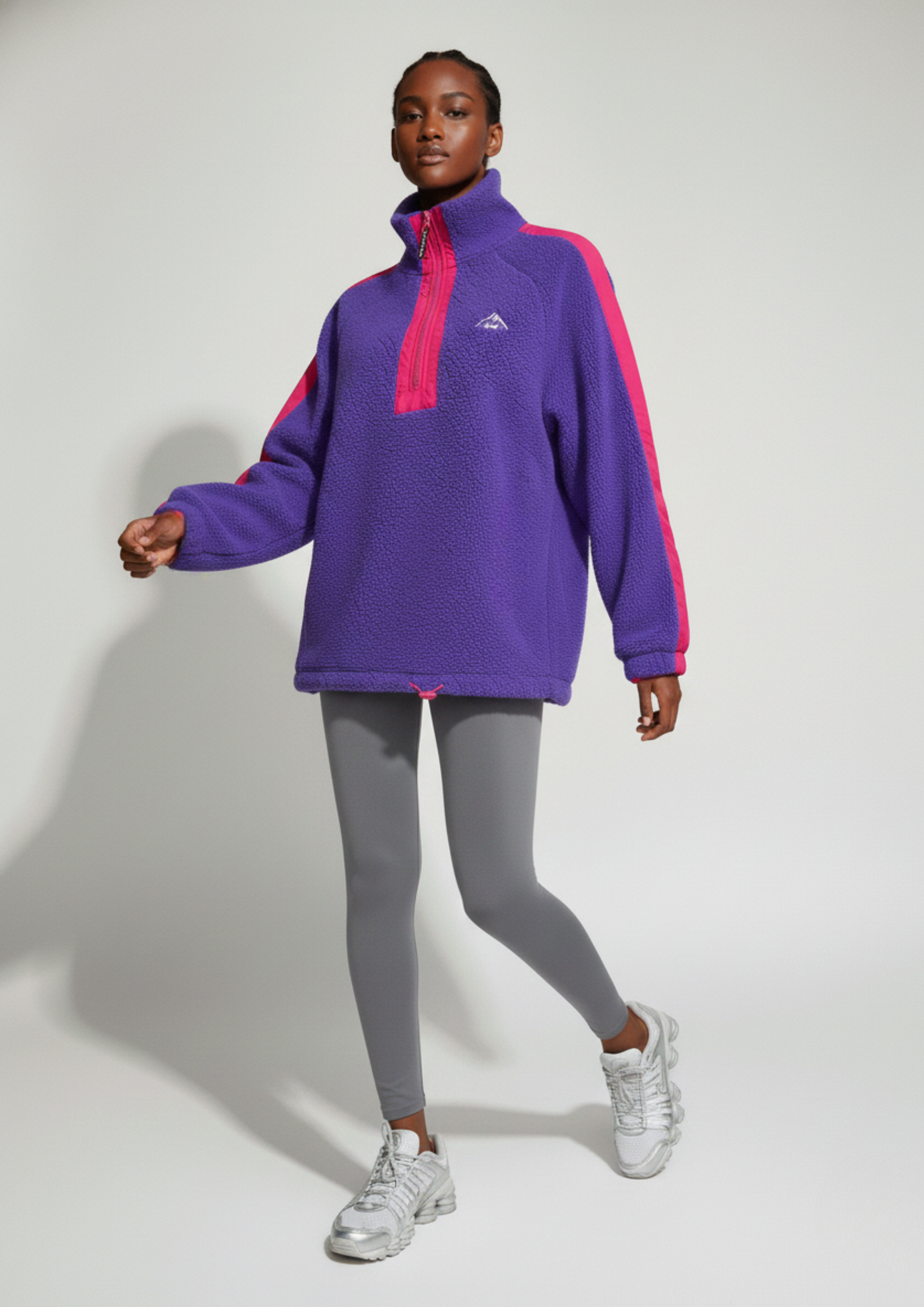Horizon Fleece in Purple with Pink