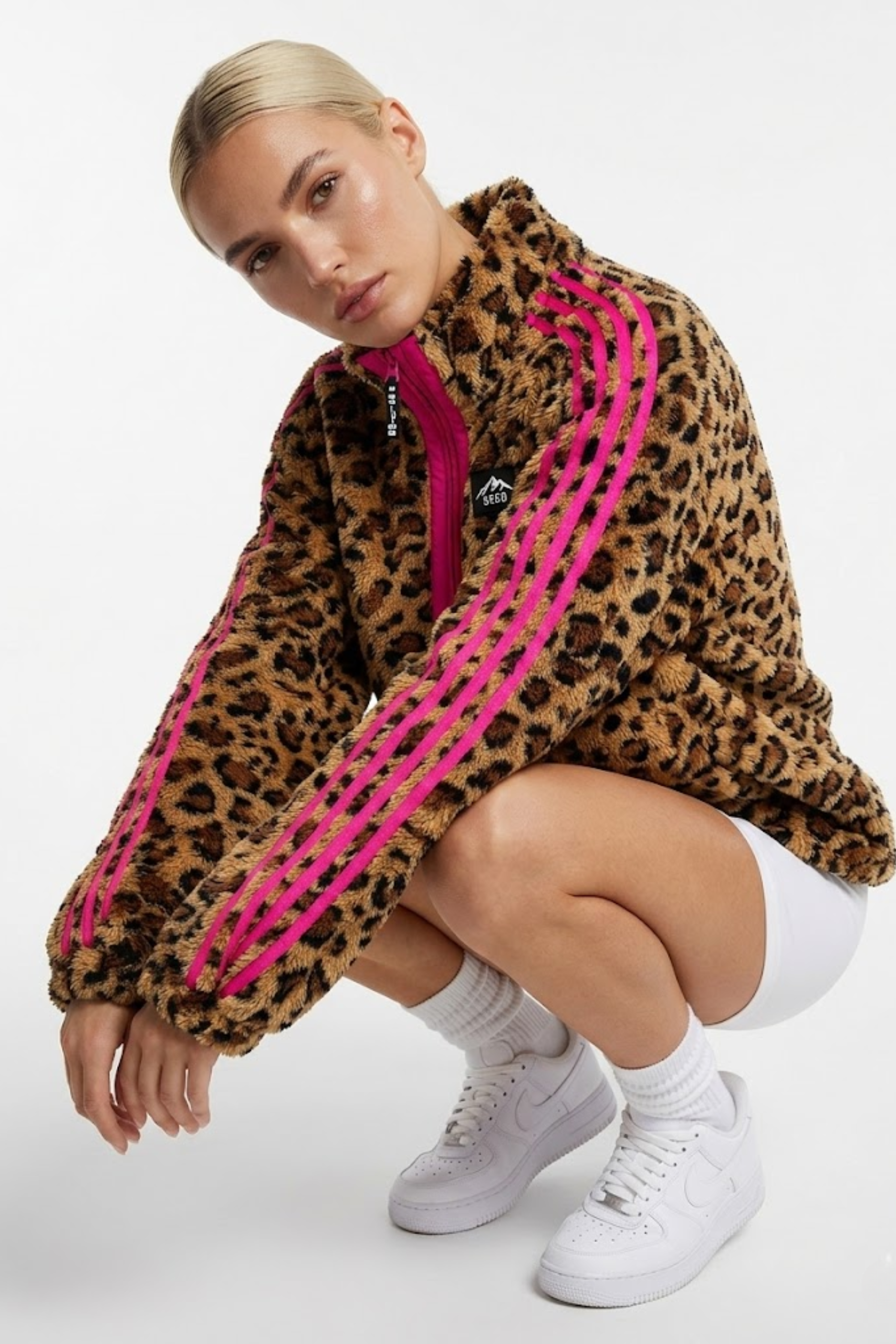 THE VECTOR FLEECE IN HOT PINK LEOPARD