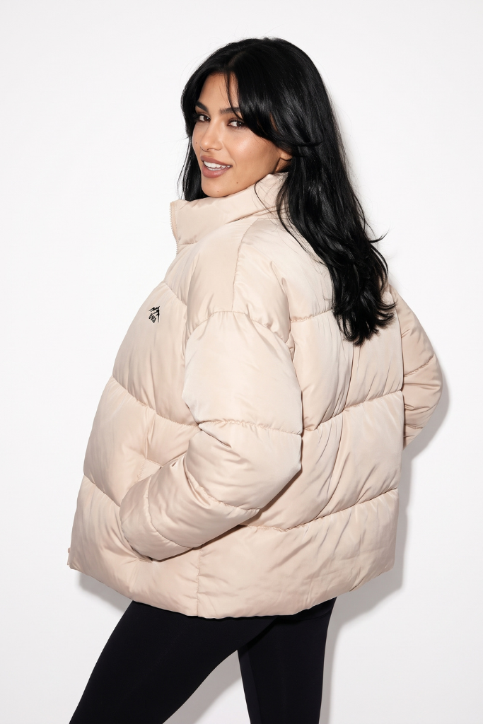 The ThermX Puffer Jacket in Sand Stone