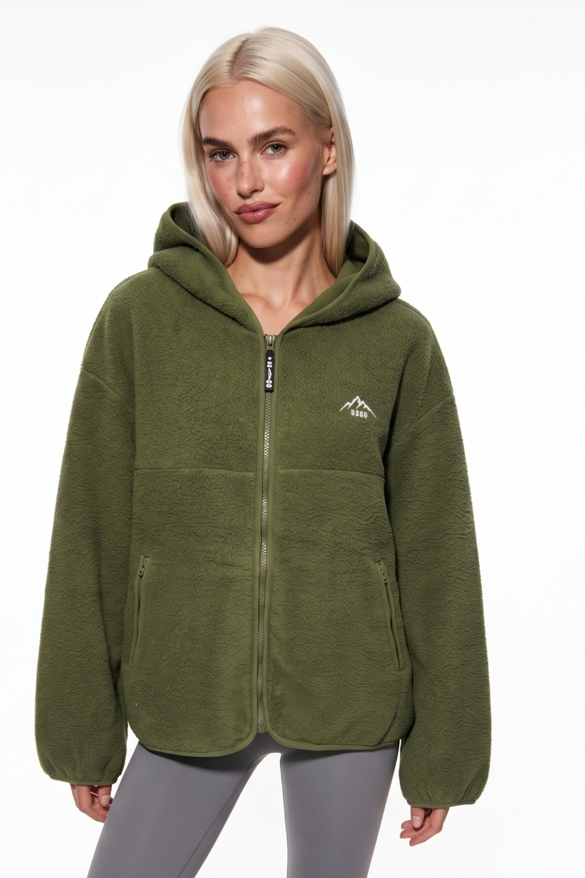 The Oslo Fleece in khaki