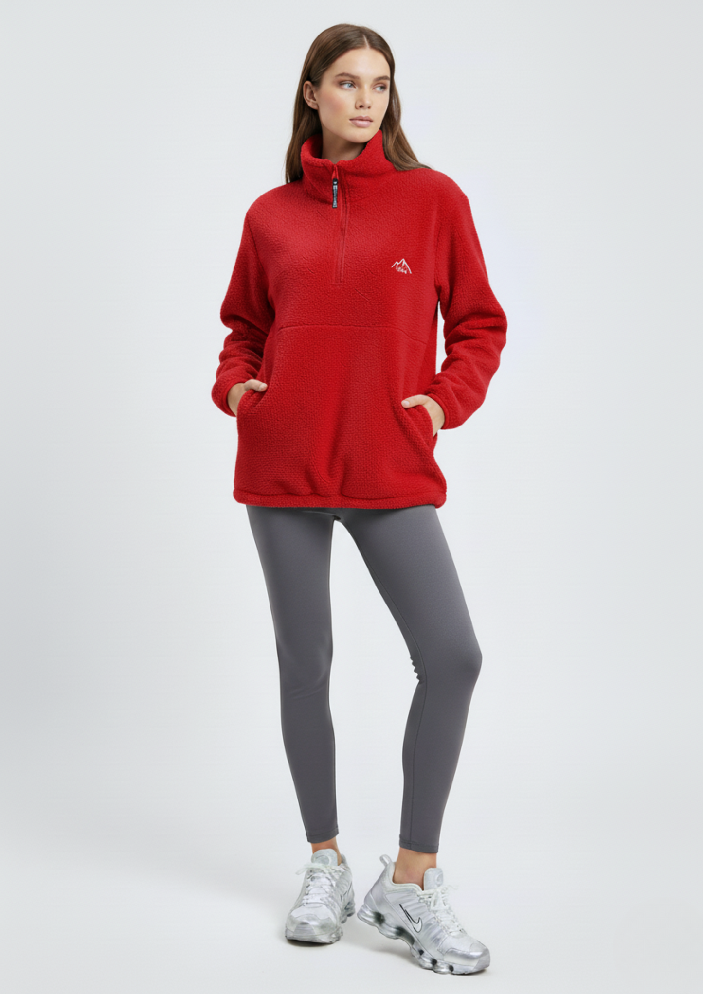 The Peak Fleece In Red