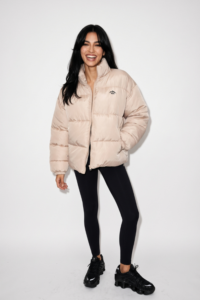 The ThermX Puffer Jacket in Sand Stone