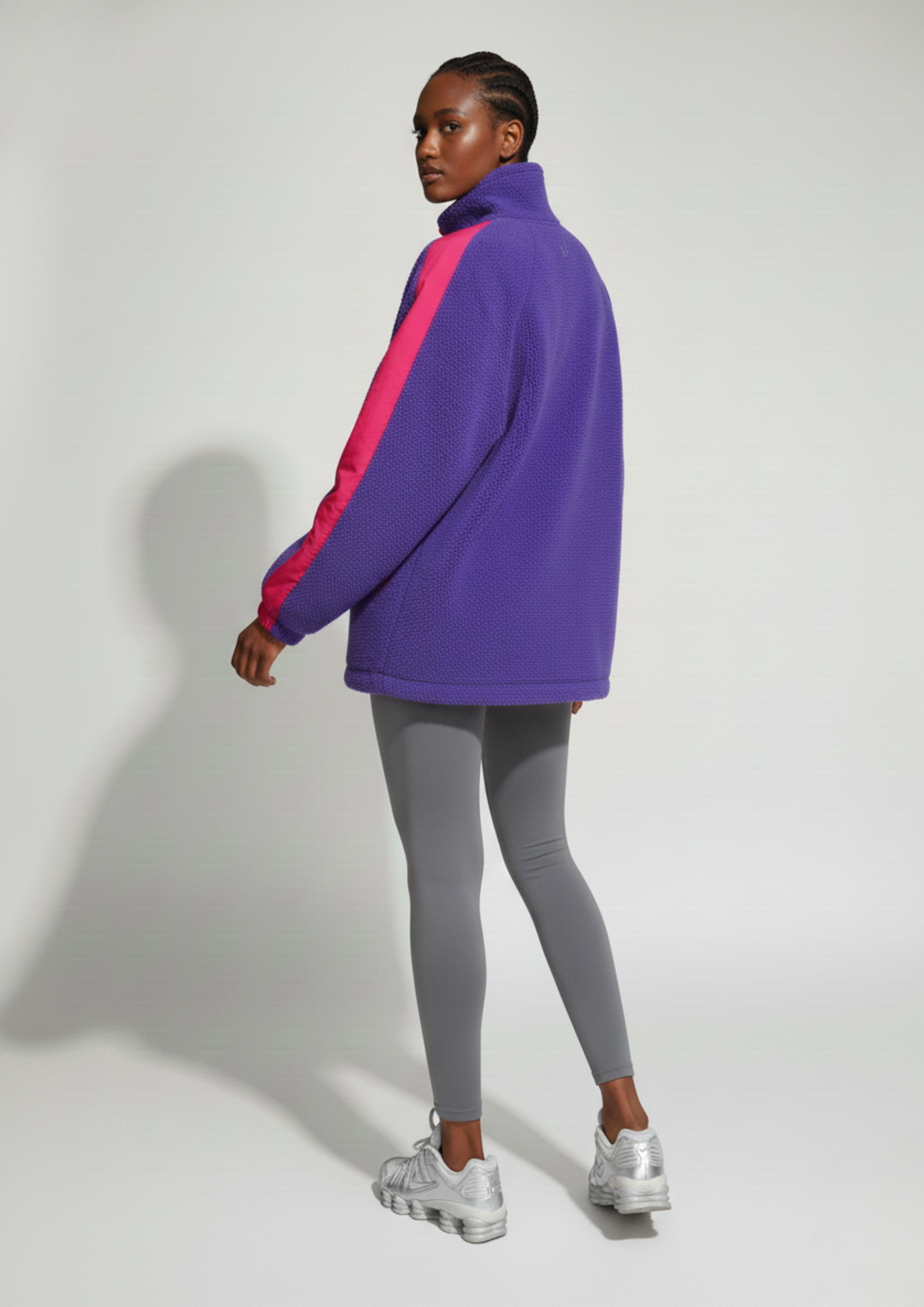 Horizon Fleece in Purple with Pink