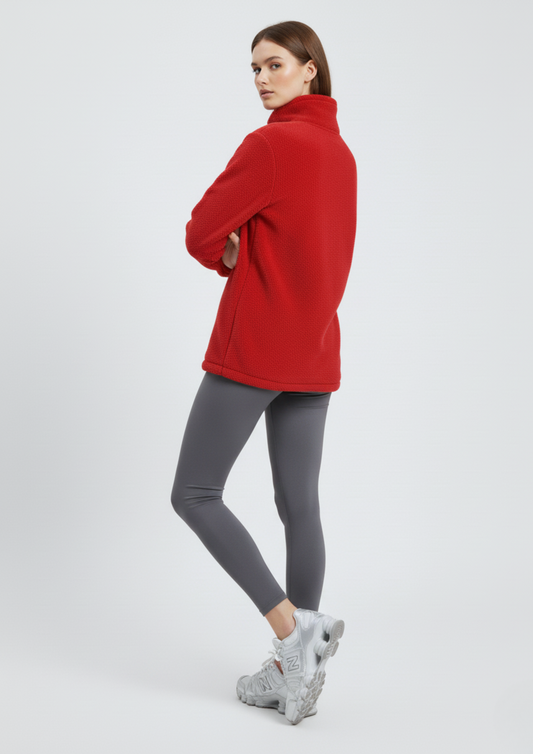 The Peak Fleece In Red